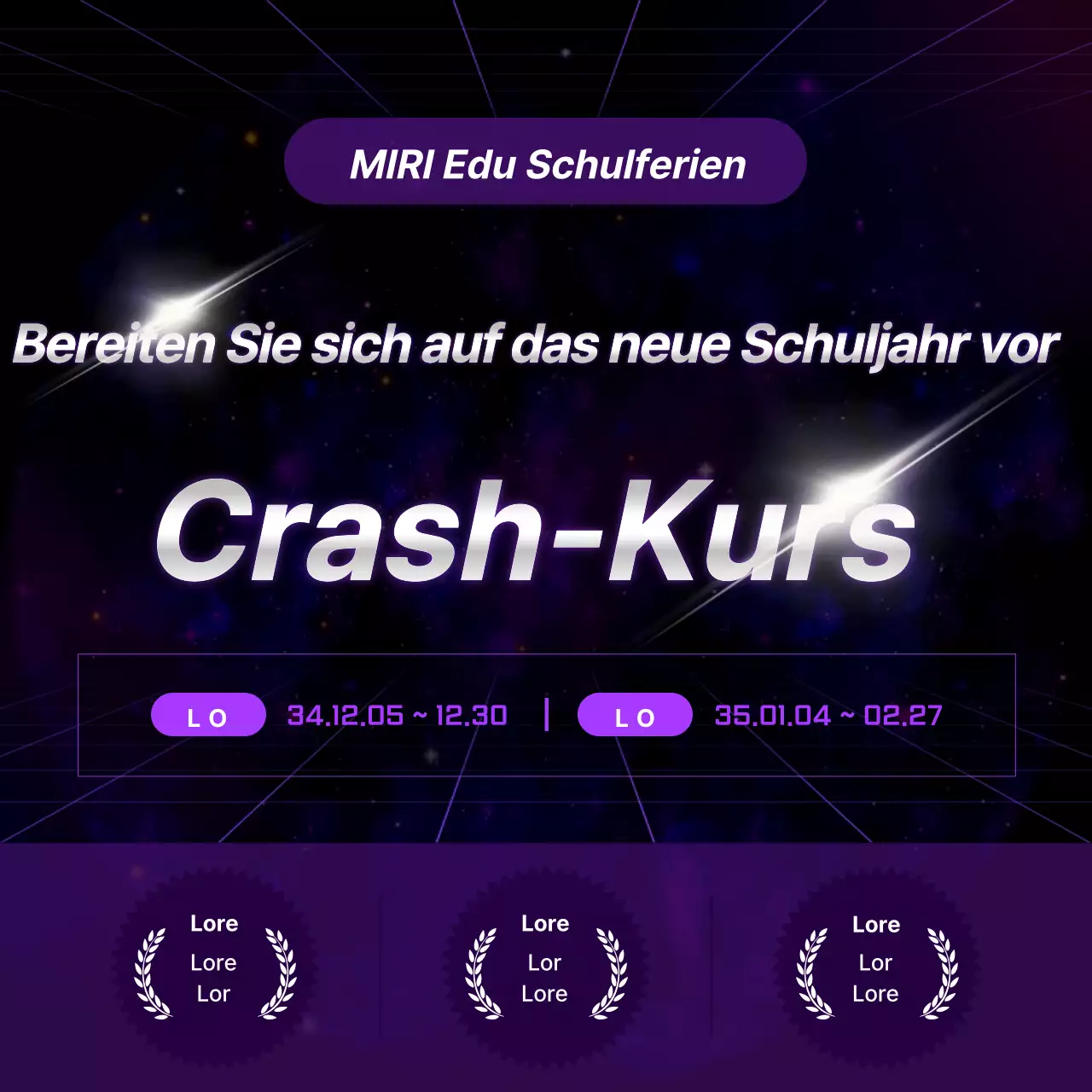 Werben Sie für die "Back-to-School"-Angebote von purple cyber