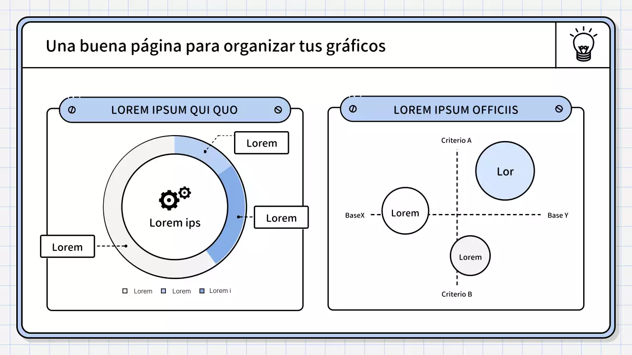Un sencillo informe de síntesis de color azul claro