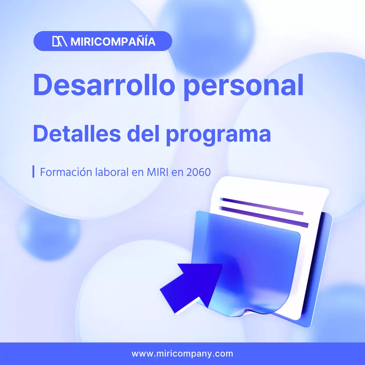 Guía de programas modernos de formación para el empleo en blanco y azul