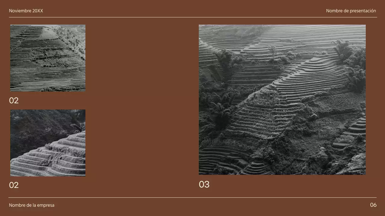 Caqui y marrón Minimal Diverse Layout Pages Informe