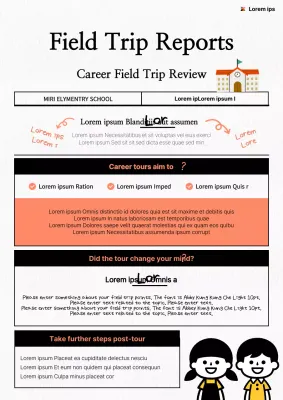 Orange Playful Field Trip Report