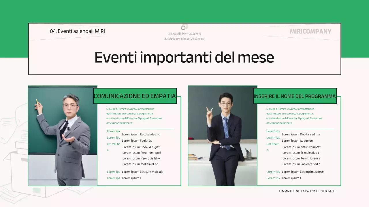 La newsletter mensile aziendale verde e moderna