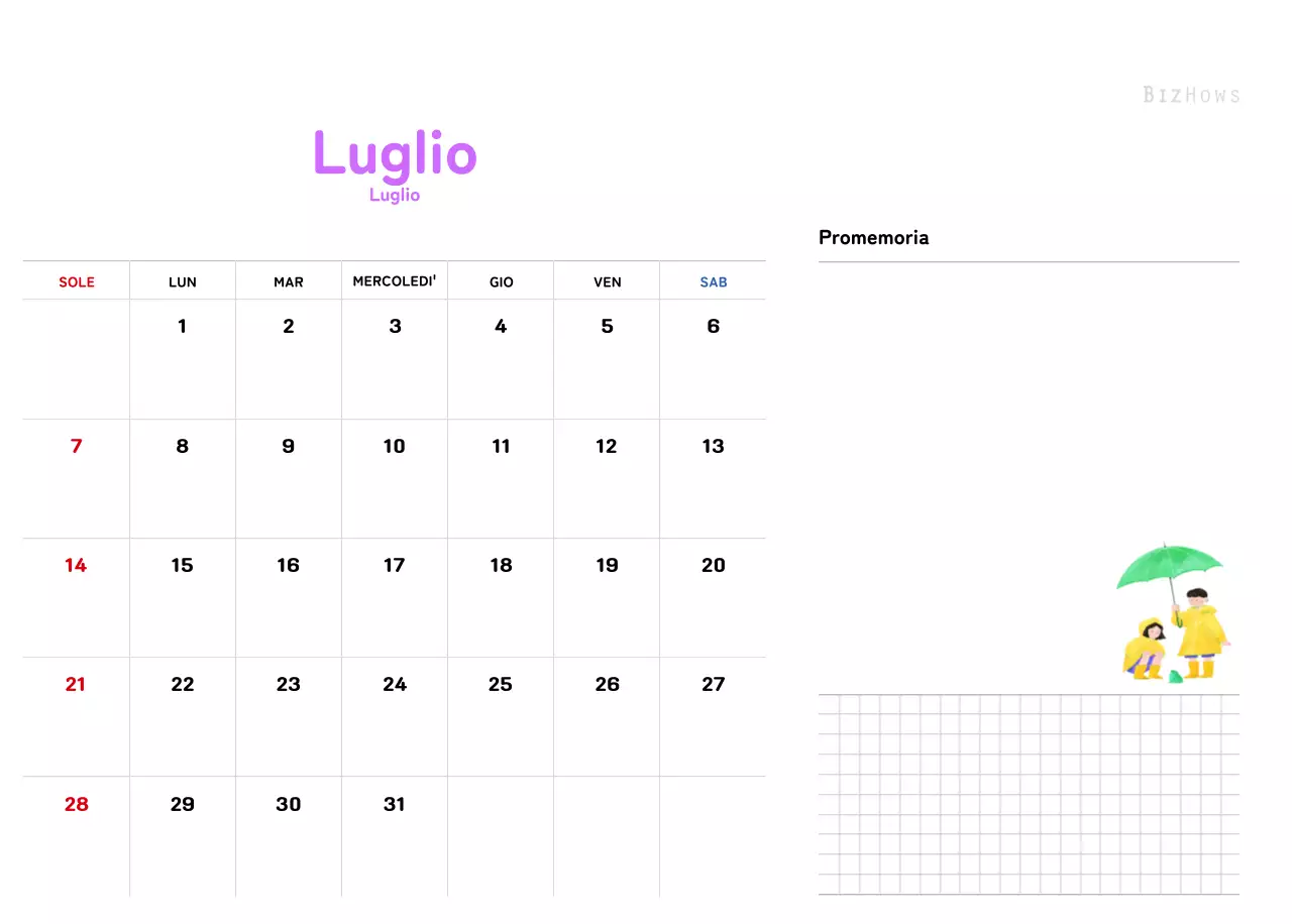 Un calendario di Capodanno caldo e illustrato