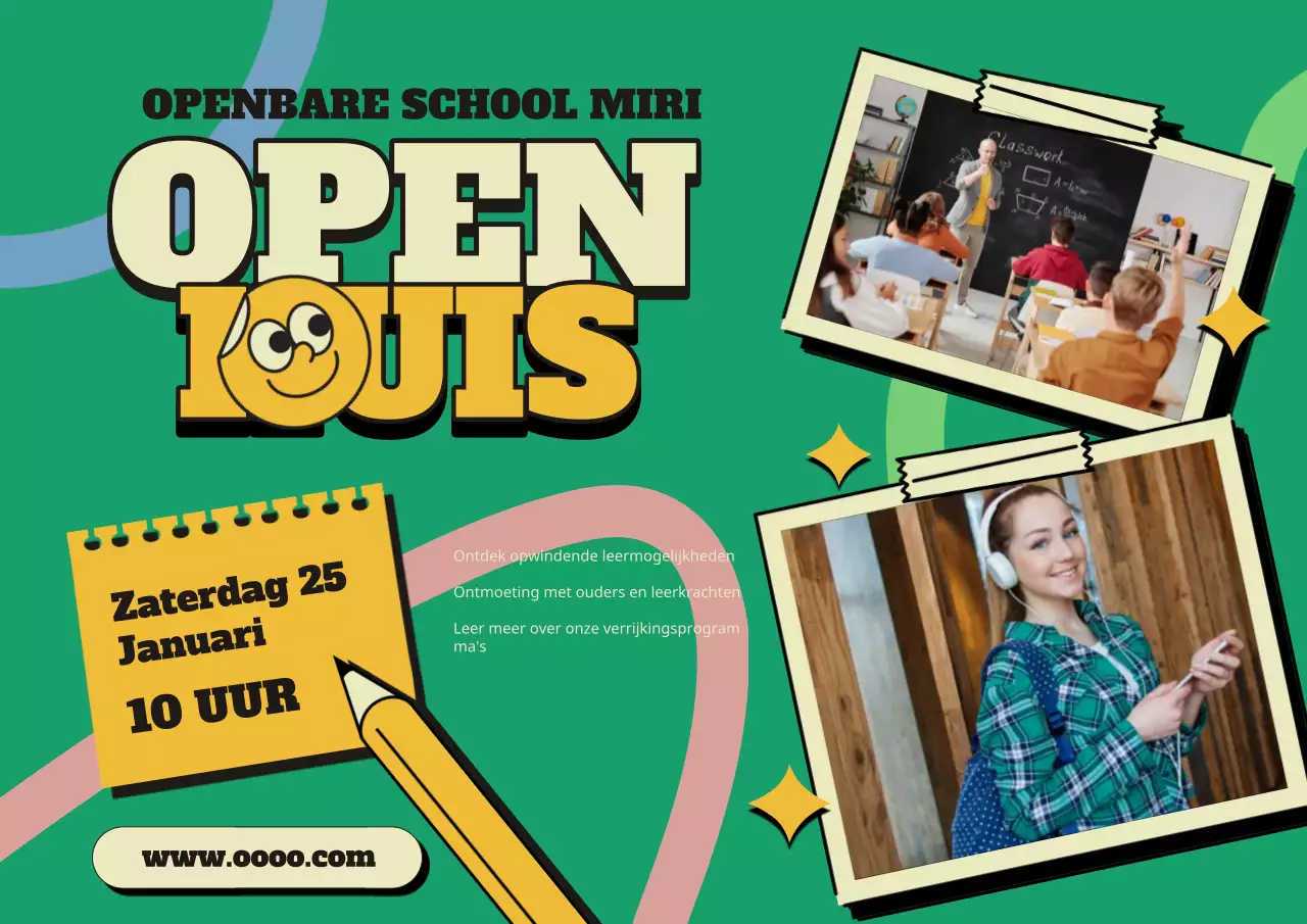 Promoot een groen, retro OPEN HUIS