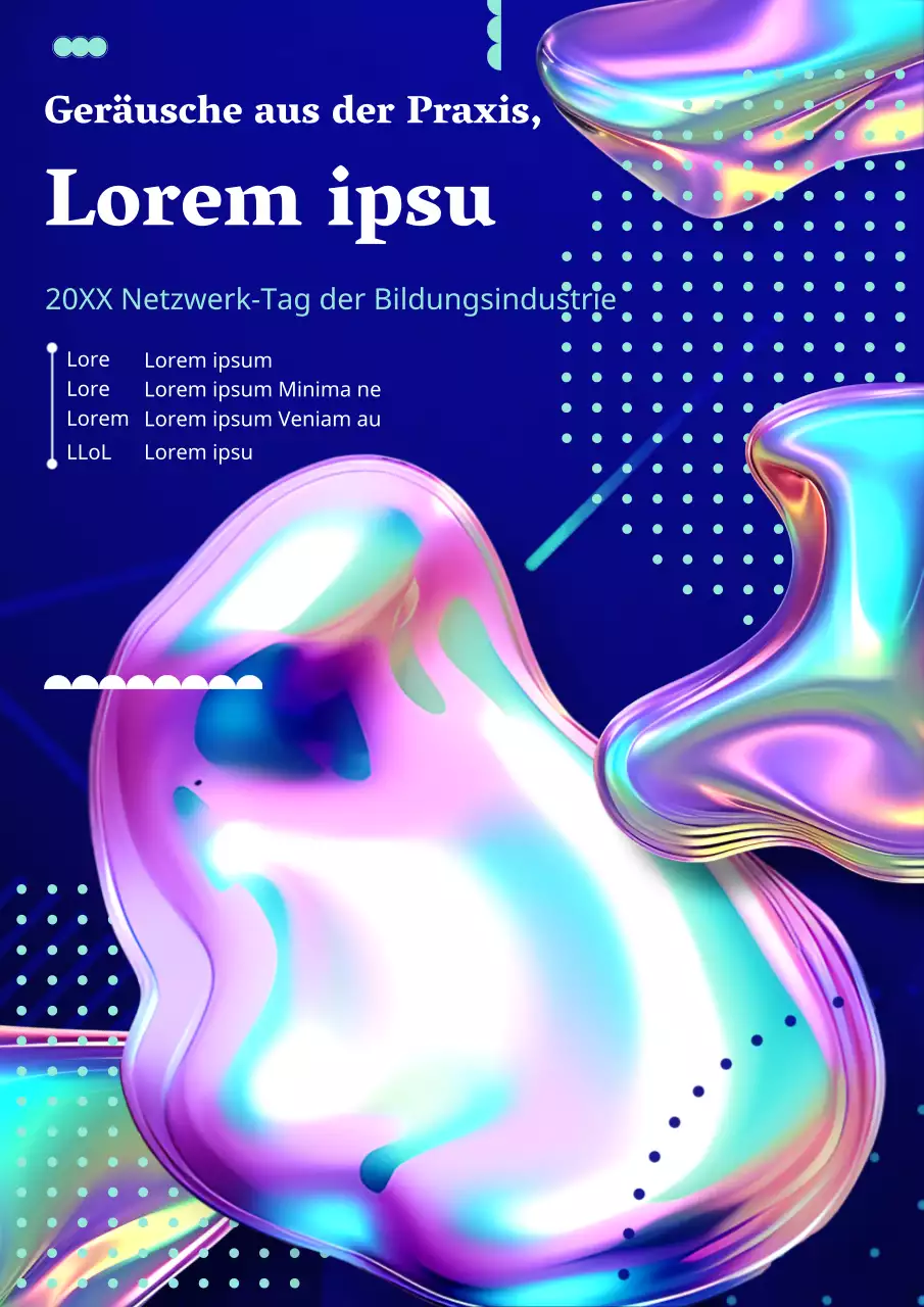 Bewerben Sie Ihr Veranstaltungsplakat im Cyber-Stil auf blauem Hintergrund