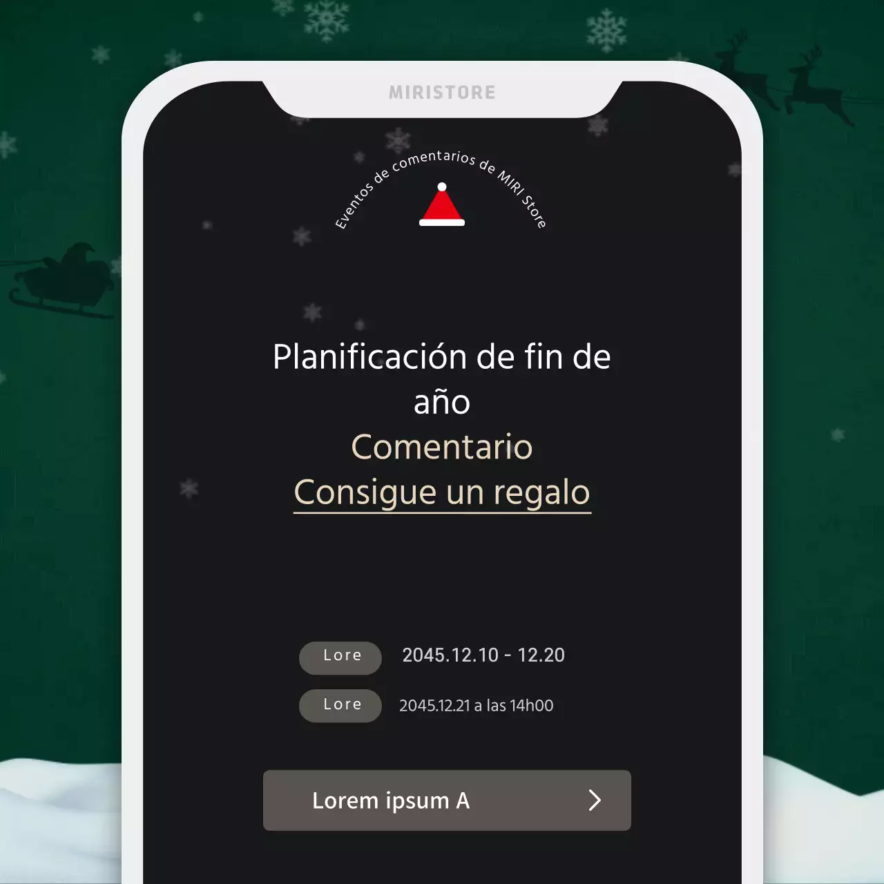 Un resumen de marketing navideño en rojo y verde