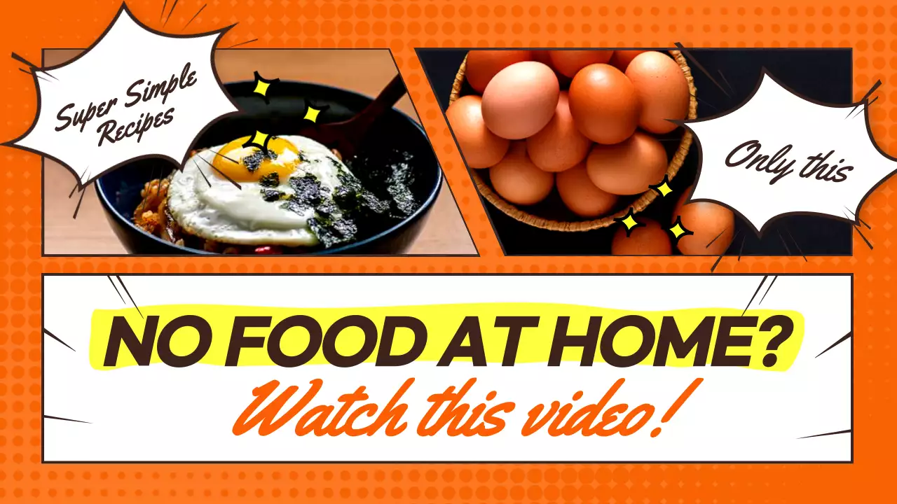 Orange Comic Recipes Promotion YouTube Thumbnail