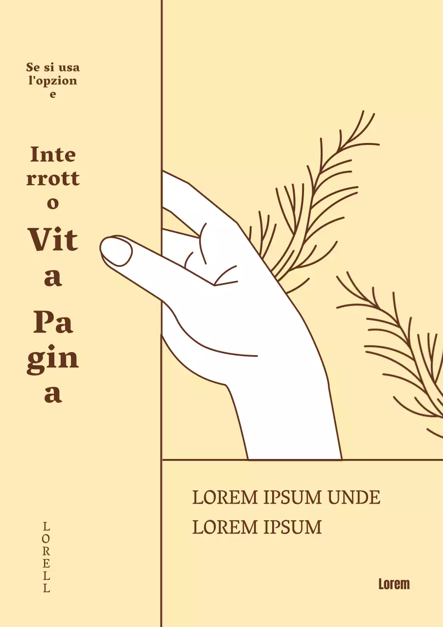 Copertina minimalista del saggio sulle lezioni di vita in giallo e bianco