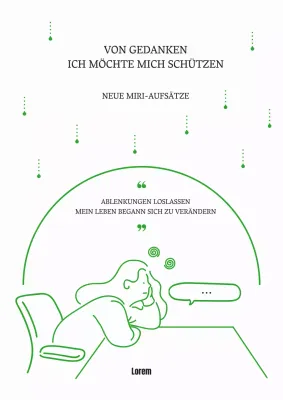 Einfacher Aufsatz mit Lebensweisheiten in Grün und Weiß