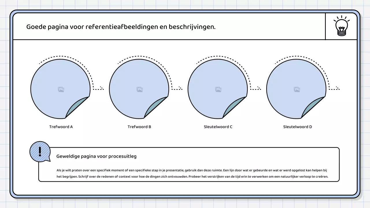 Een eenvoudig, lichtblauw samenvattend rapport