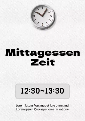 Ein einfacher Leitfaden für die Mittagspause in Weiß und Schwarz