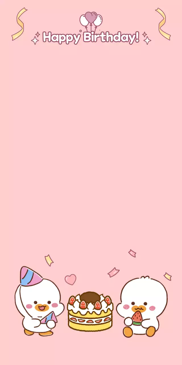 Pink and yellow illustrated birthday party concept