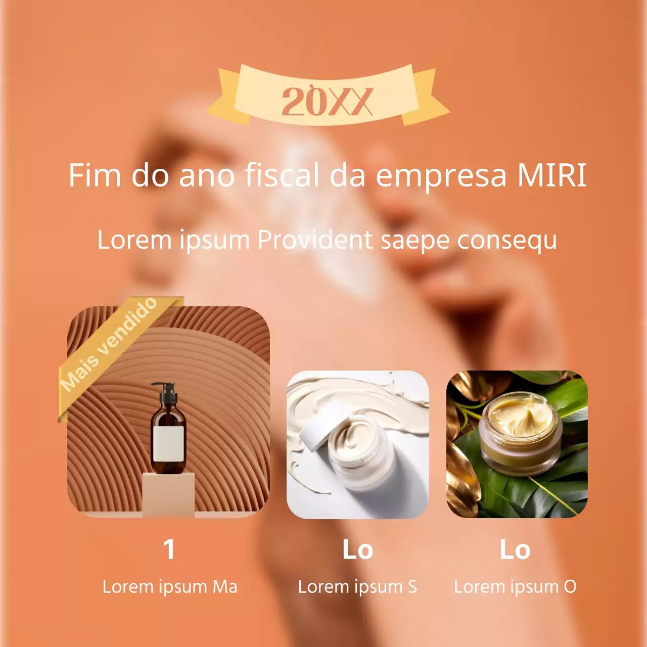 Promover um fim de ano moderno em cor de laranja