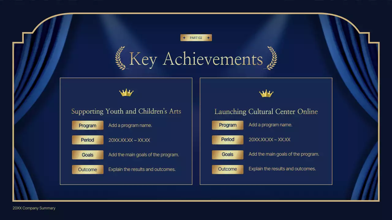 블루 엘레강트 파티 초대장 프레젠테이션