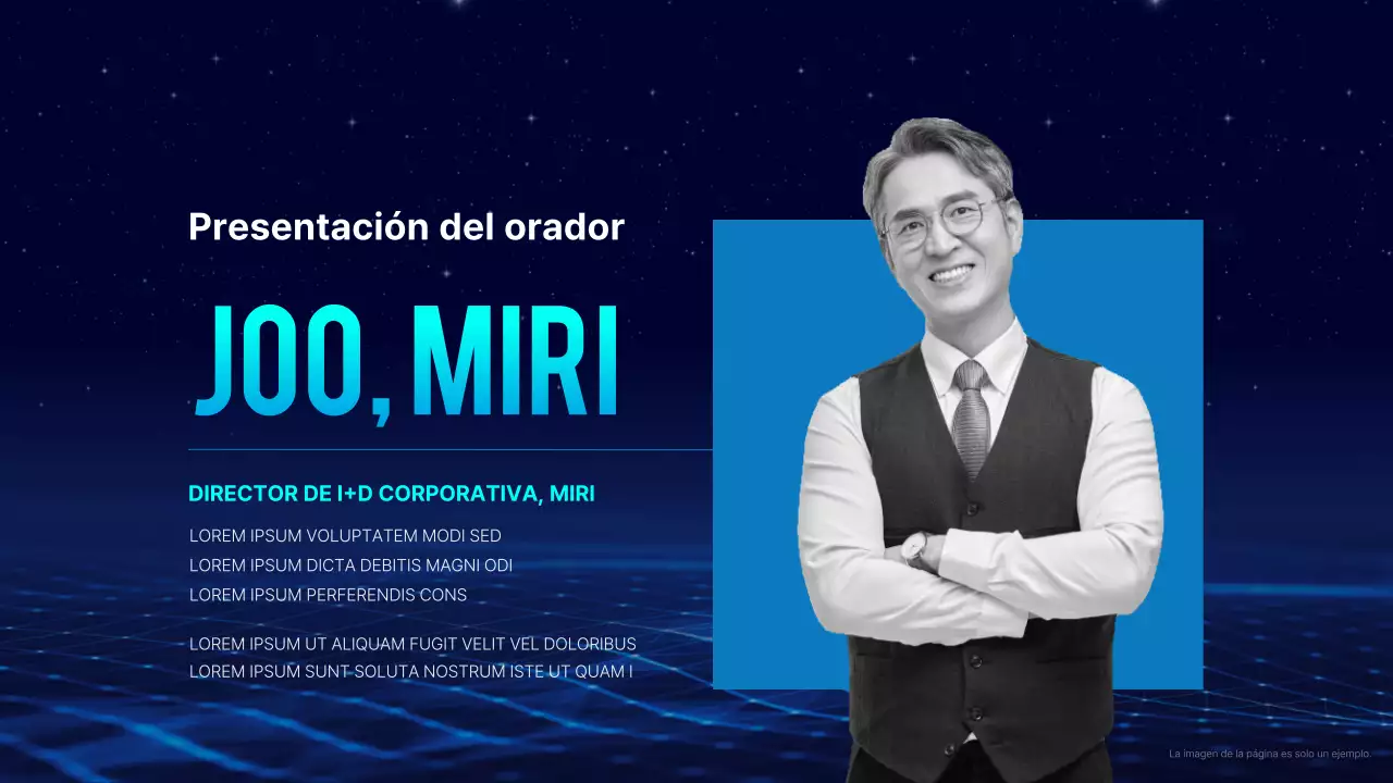 Presentación de conferencia sencilla en azul marino y azul claro