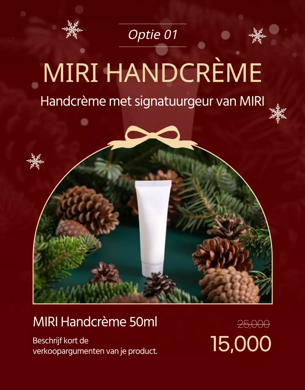 Promoot een luxe kerstverkoop in rood en geel