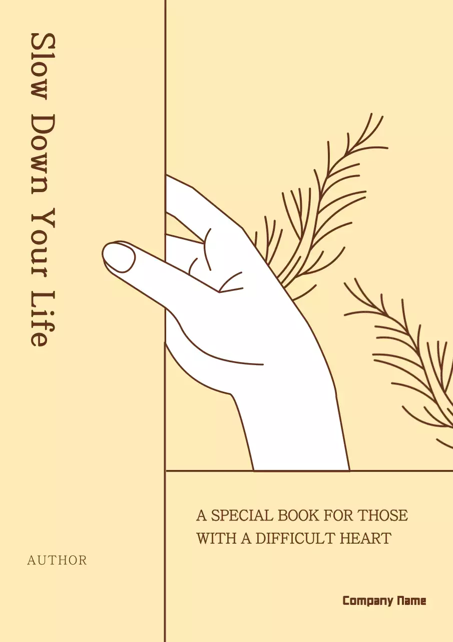 Beige Minimal Life Guide Book Cover