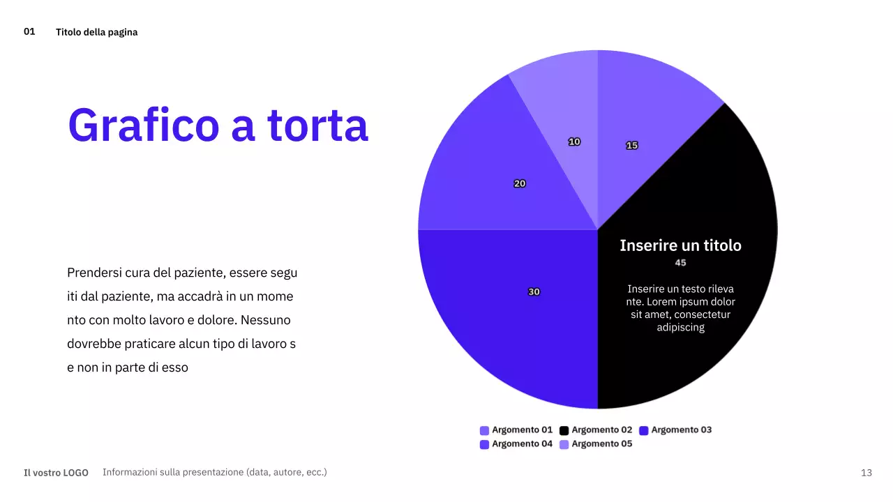 Layout semplici e variegati in blu per la pianificazione