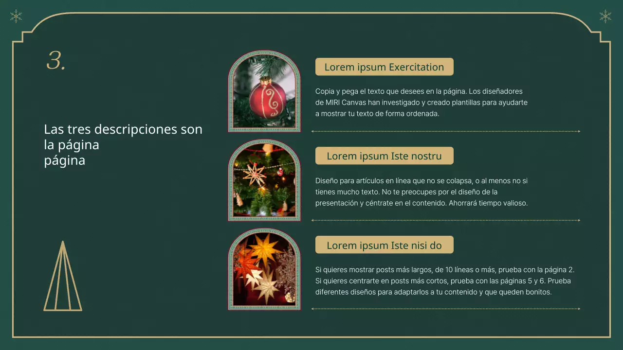 Un reportaje navideño clásico en verde y beige