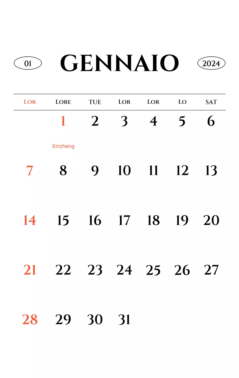 Calendario da parete in stile semplice con concetto di fotografia di viaggio emozionale in bianco e nero