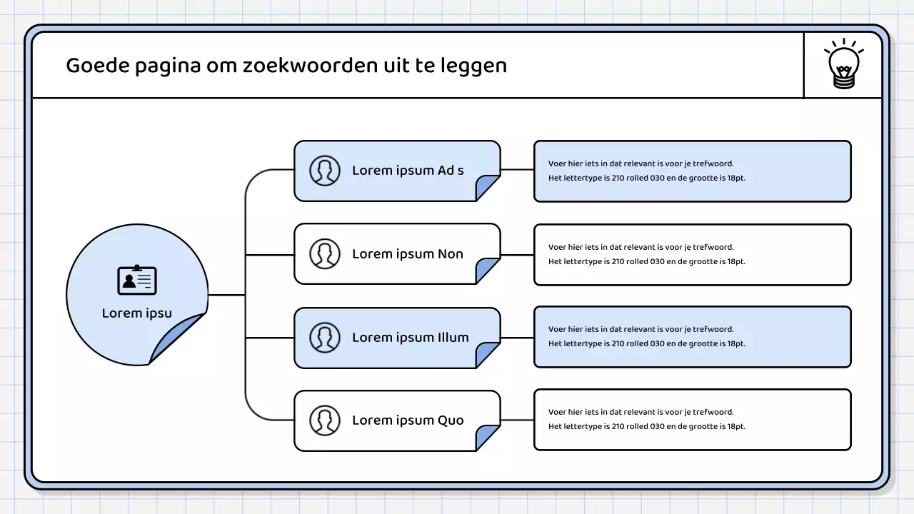 Een eenvoudig, lichtblauw samenvattend rapport