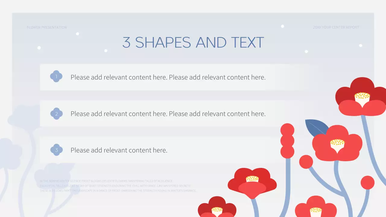 빨간색 미니멀 꽃 프레젠테이션