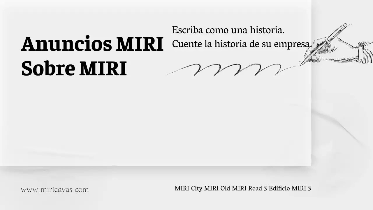 Un perfil de empresa sencillo, gris y narrativo