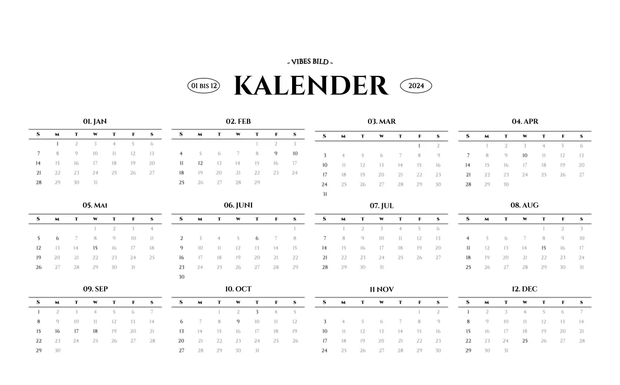 Einfacher Stil Wandkalender mit schwarz-weiß emotionalen Reisefotografie Konzept