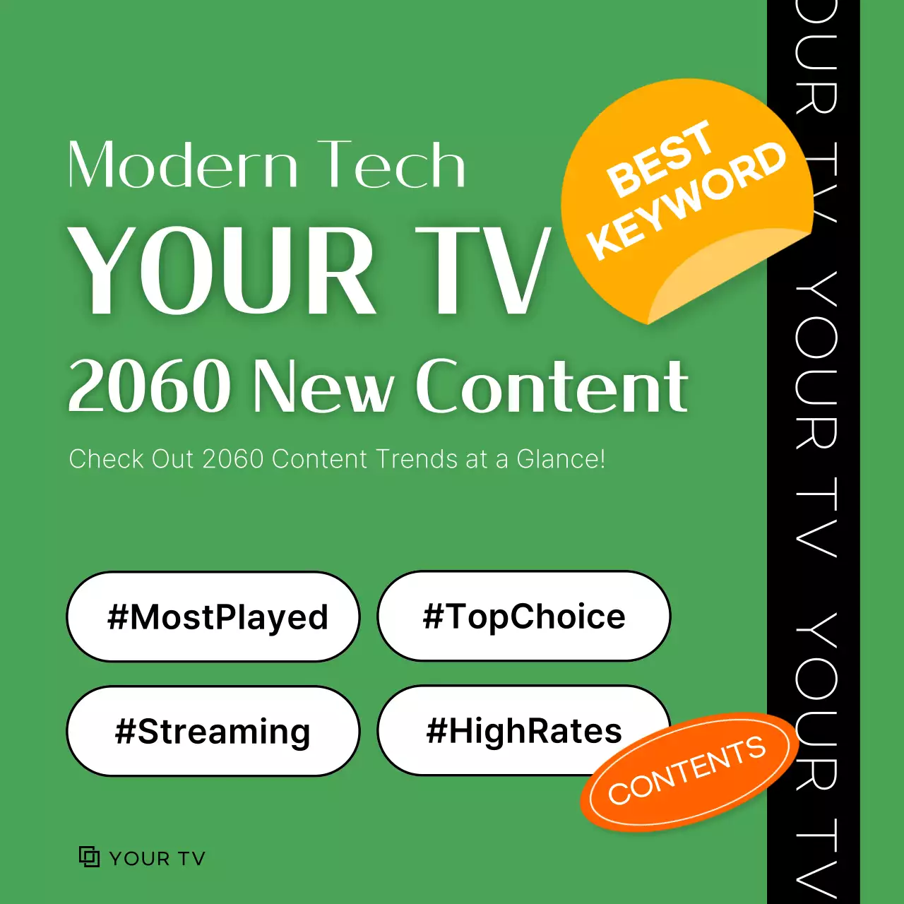Green Modern Tv Promotion Social Media Post