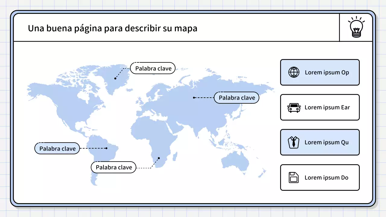 Un sencillo informe de síntesis de color azul claro