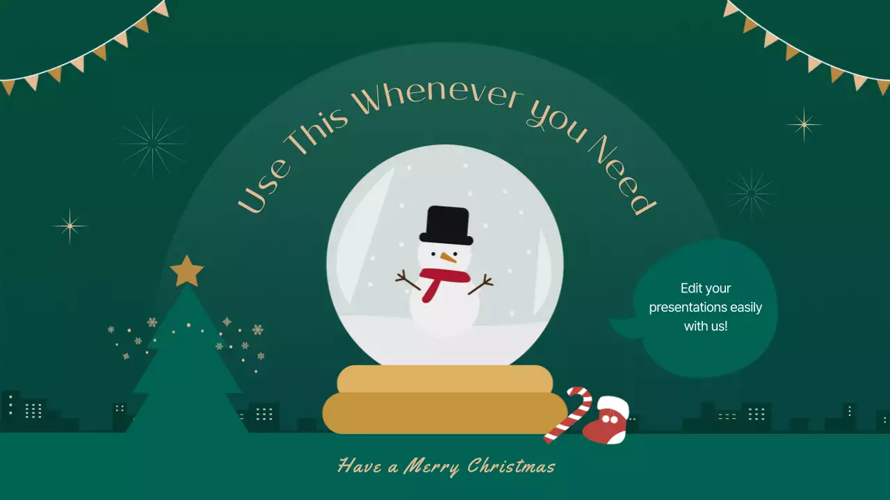 그린 전통 크리스마스 프레젠테이션