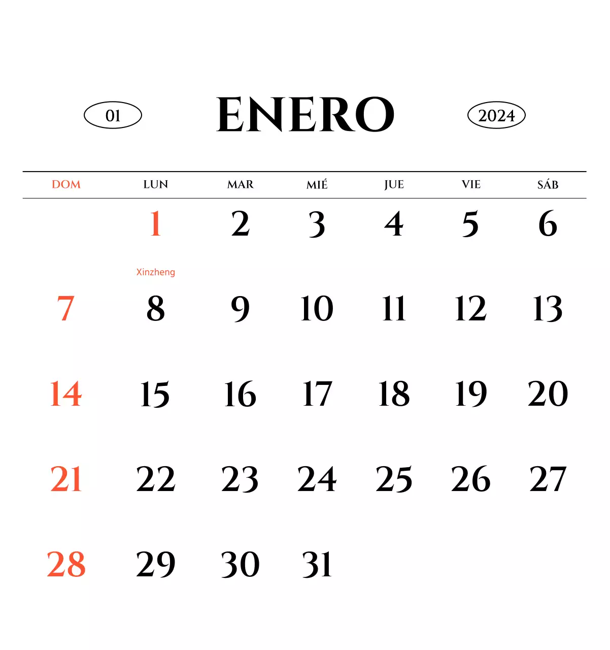 Calendario de pared de estilo sencillo con concepto de fotografía de viajes emocional en blanco y negro