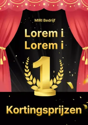 Klassieke bekroonde kortingsadvertentie in zwart en goud