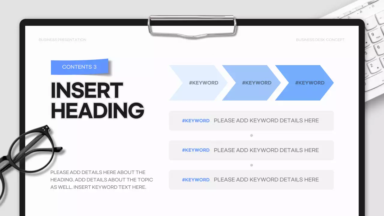 하늘색과 검정의 심플한 비즈니스 보고서