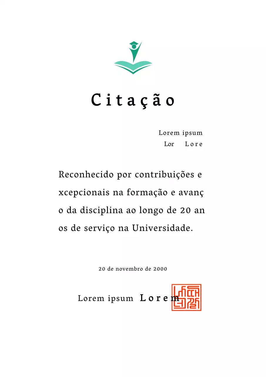 Desenho de cores de citação