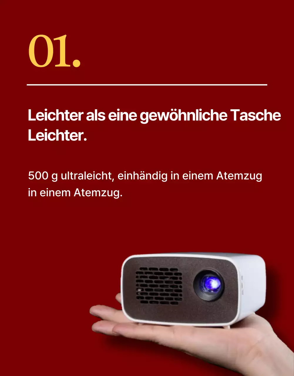 Rote, einfache Elektronik-Produktbeschreibung