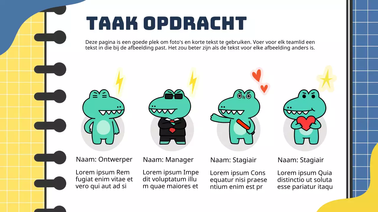 Blauw en Geel Trendy Marketing Studienota's Verslag