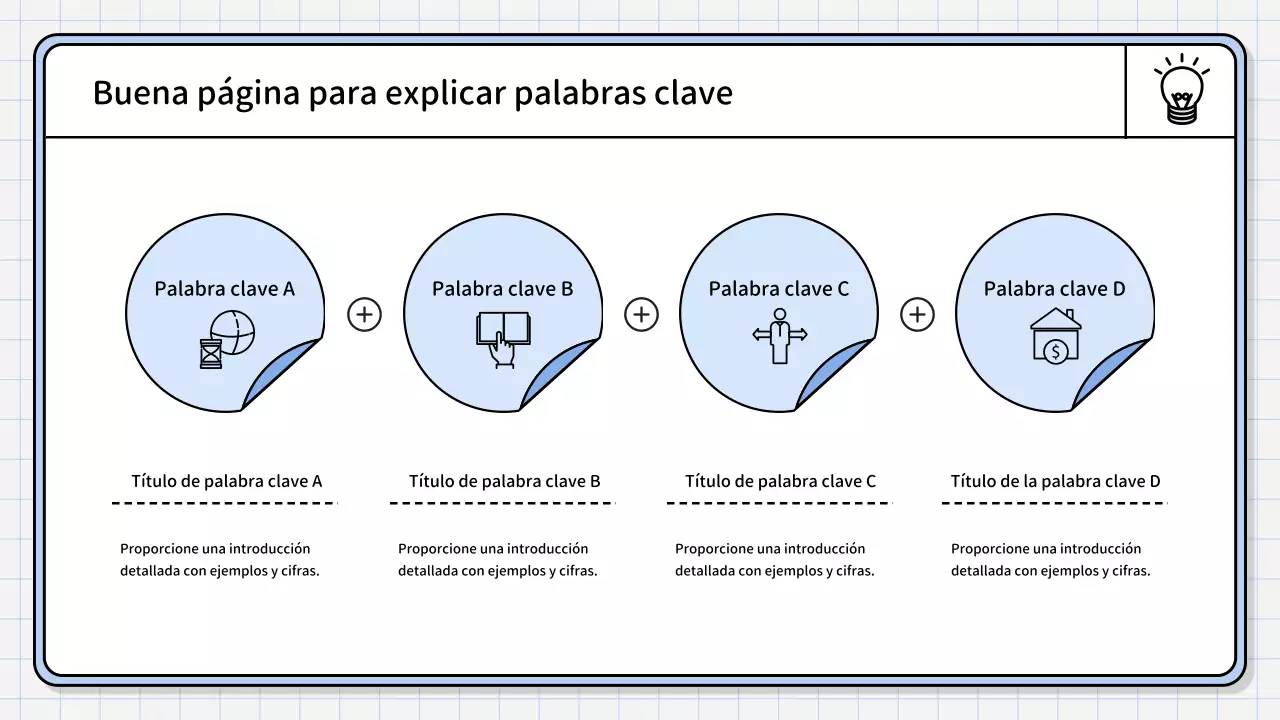 Un sencillo informe de síntesis de color azul claro