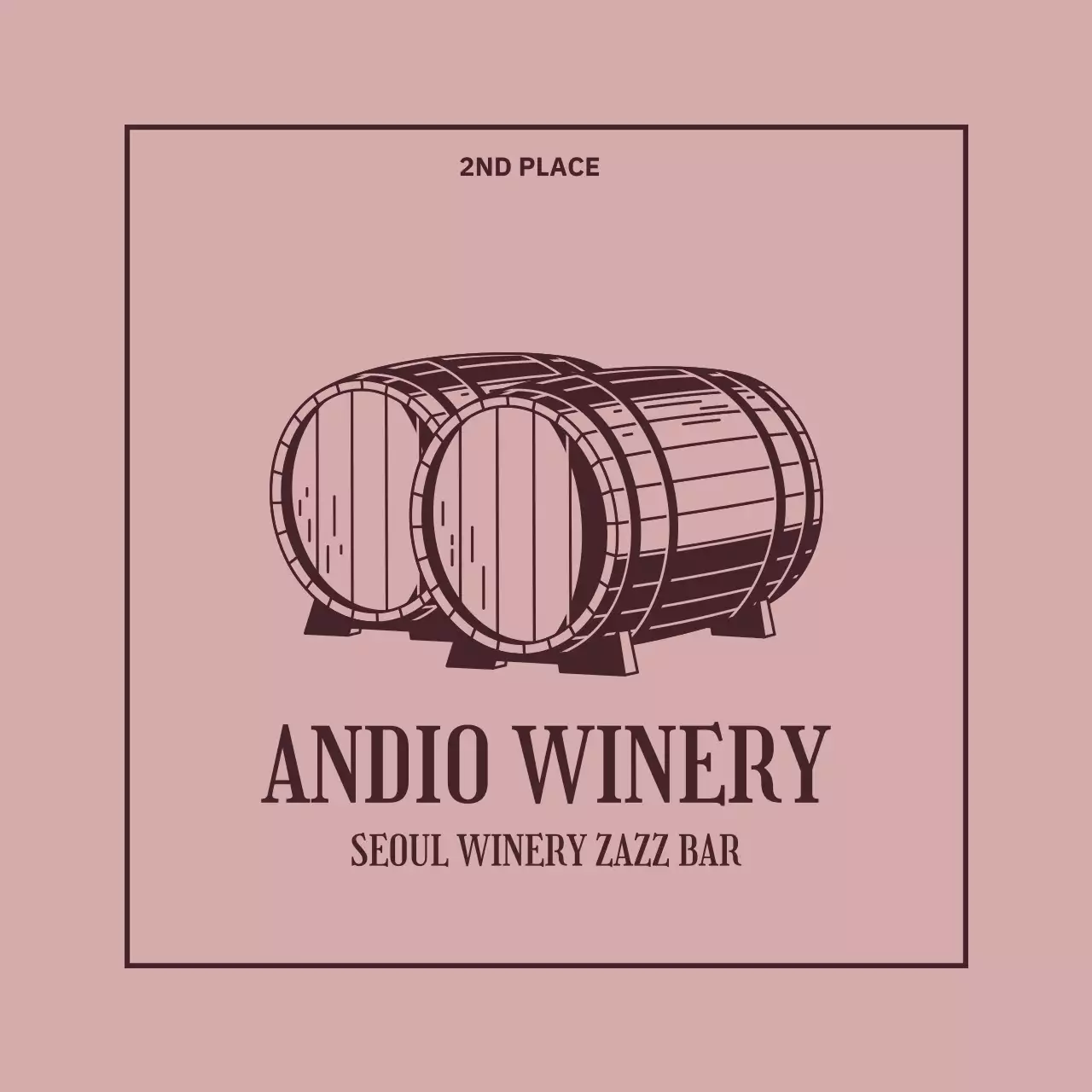 Design stationery with a wine barrel illustration