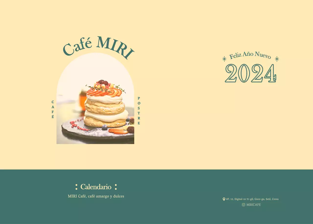 Calendario de cafés con recomendaciones de bebidas del mes