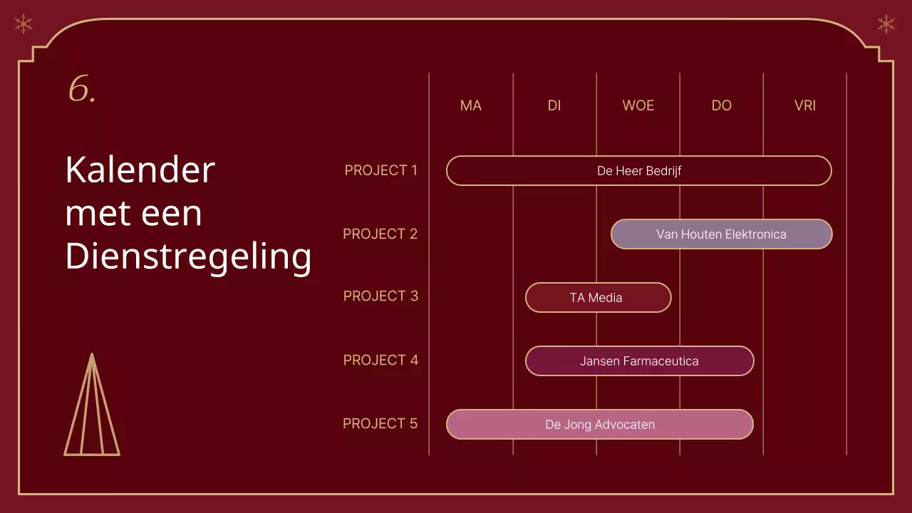 Een klassieke kerstreportage in rood en beige