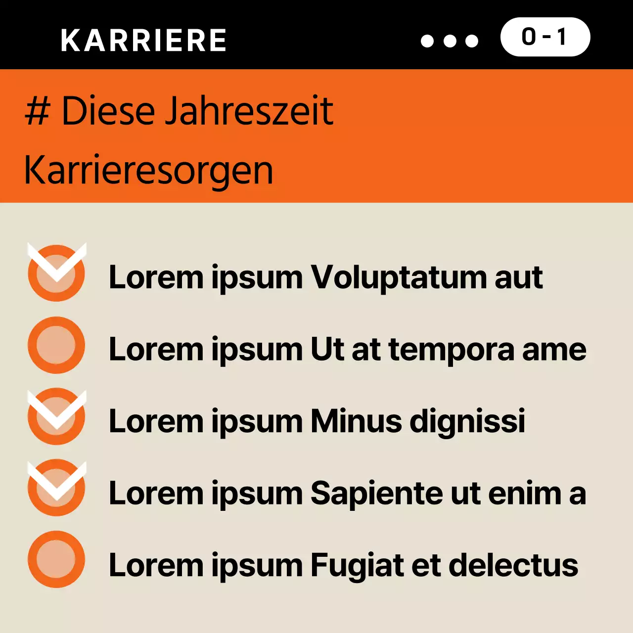 Einfacher Businessplan in Orange und Beige