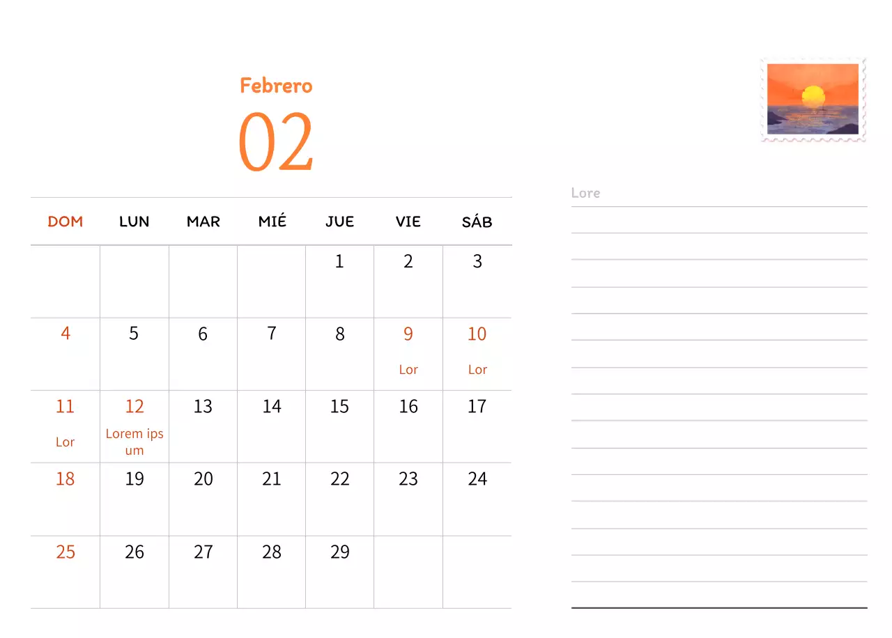 Ilustraciones de sellos con un concepto cálido