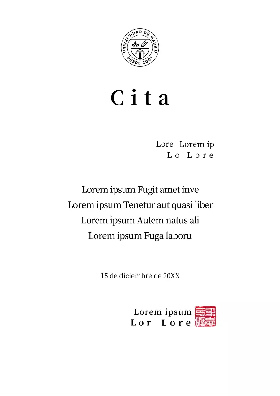 Mención limpia y elegante con símbolos escolares