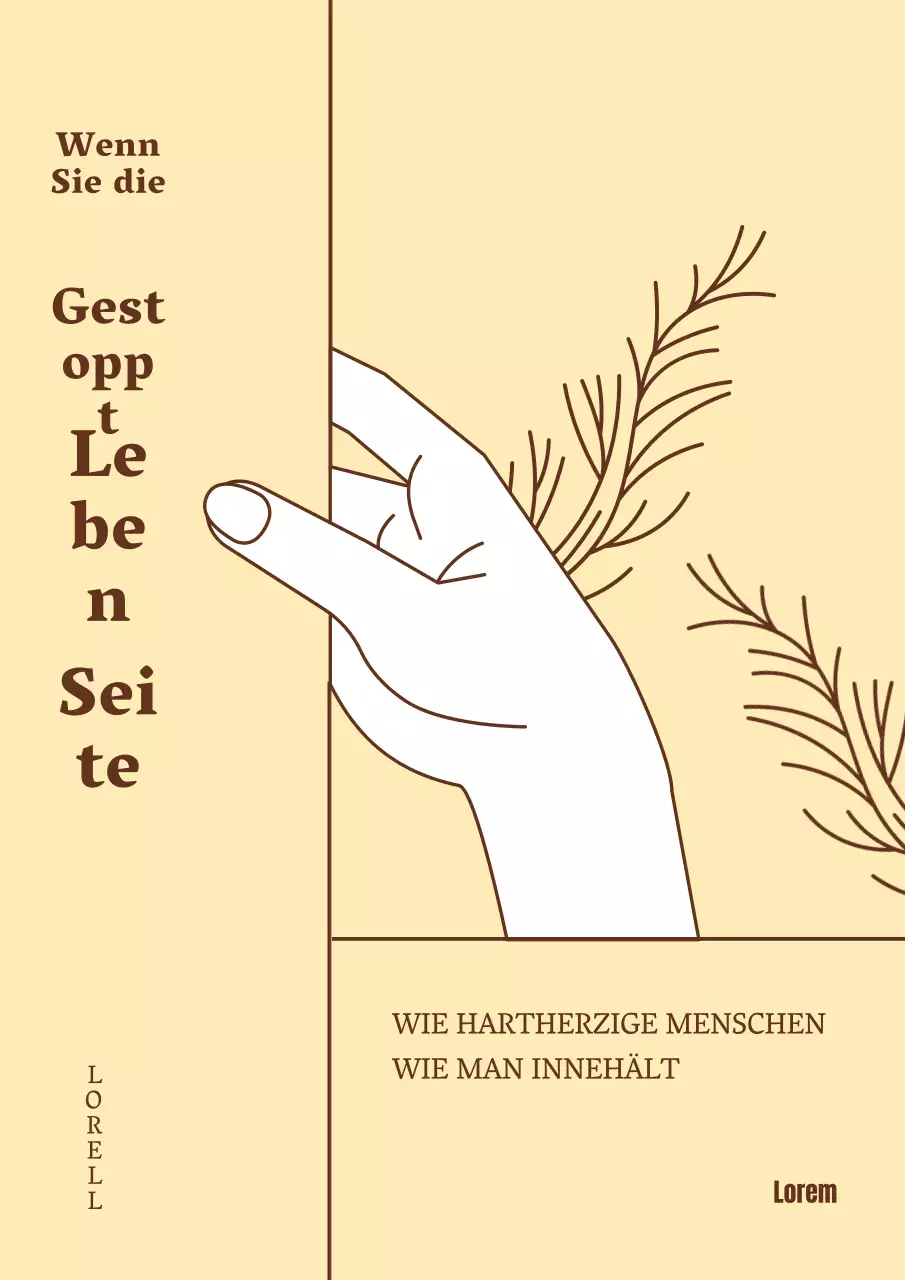 Minimalistischer Aufsatz über Lebenslektionen in Gelb und Weiß