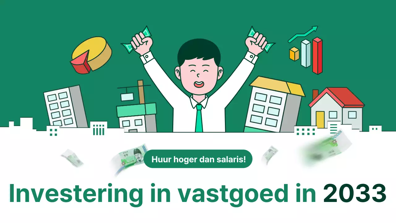 Eenvoudige vastgoedbeleggingstips in groen en wit