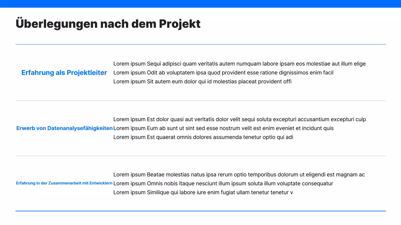 Einfache Karrieremappe mit blauem Hintergrund