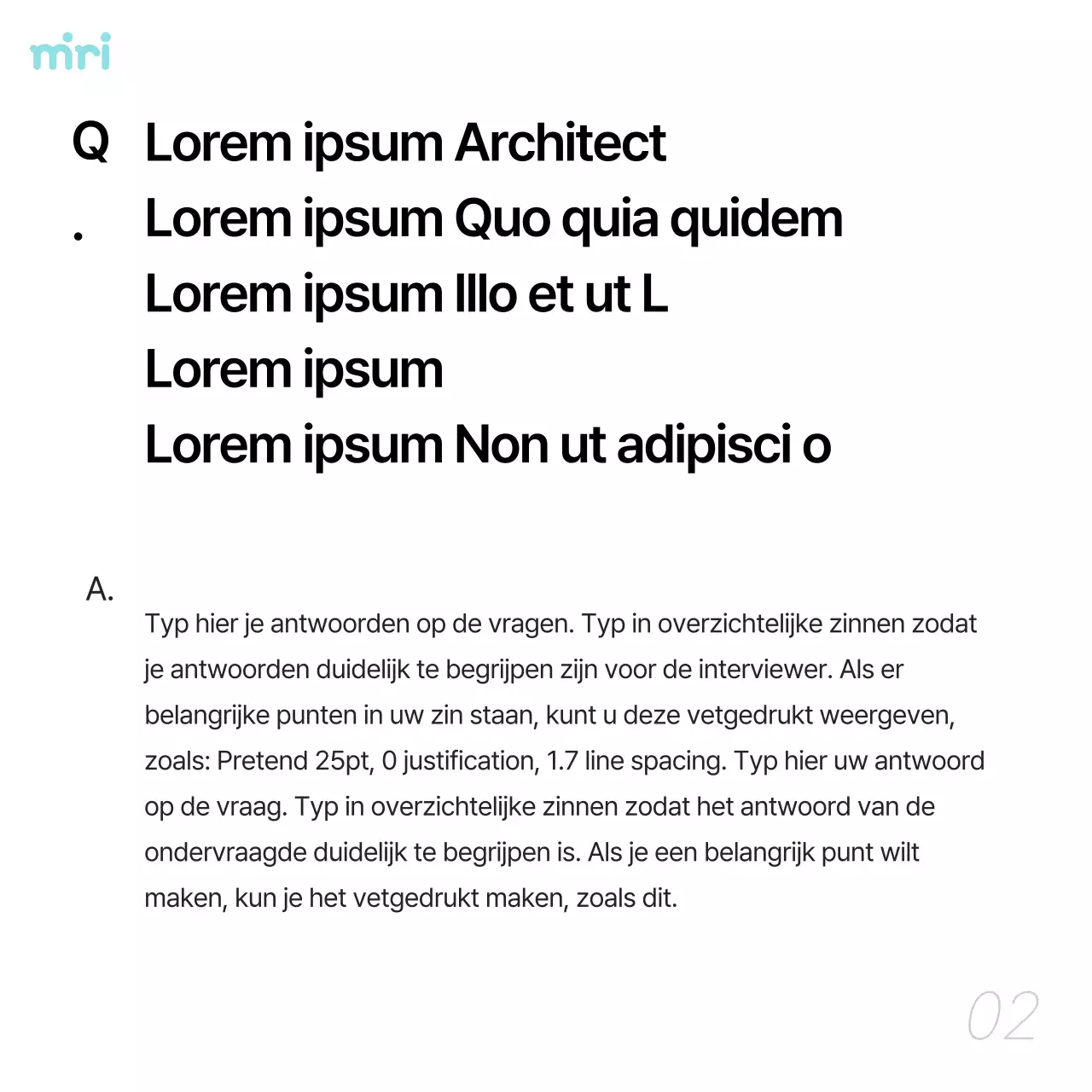 Promoot eenvoudige persoonlijkheidsinterviews en gesprekken in wit en lichtblauw