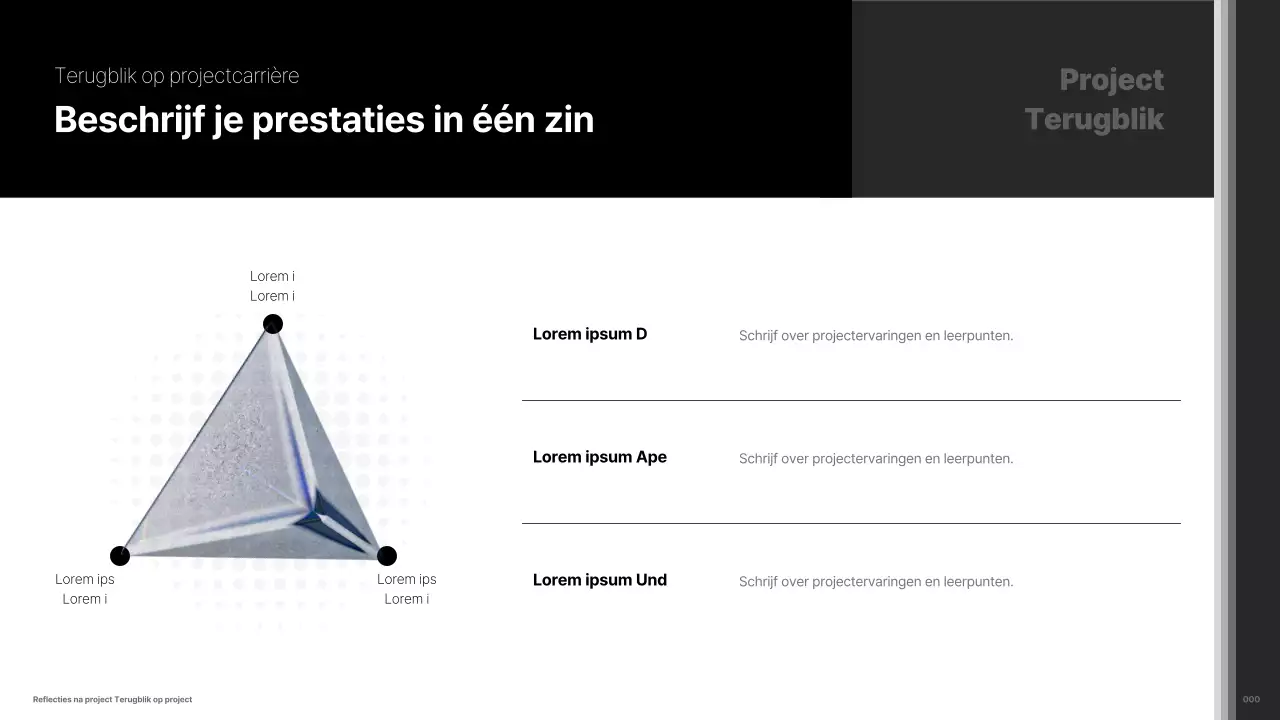 Minimalistische zwart-wit carrière marketeer portfolio