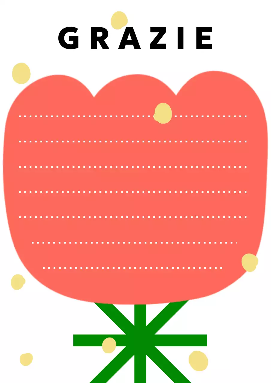 Lettera d'invito minimalista in rosso e verde